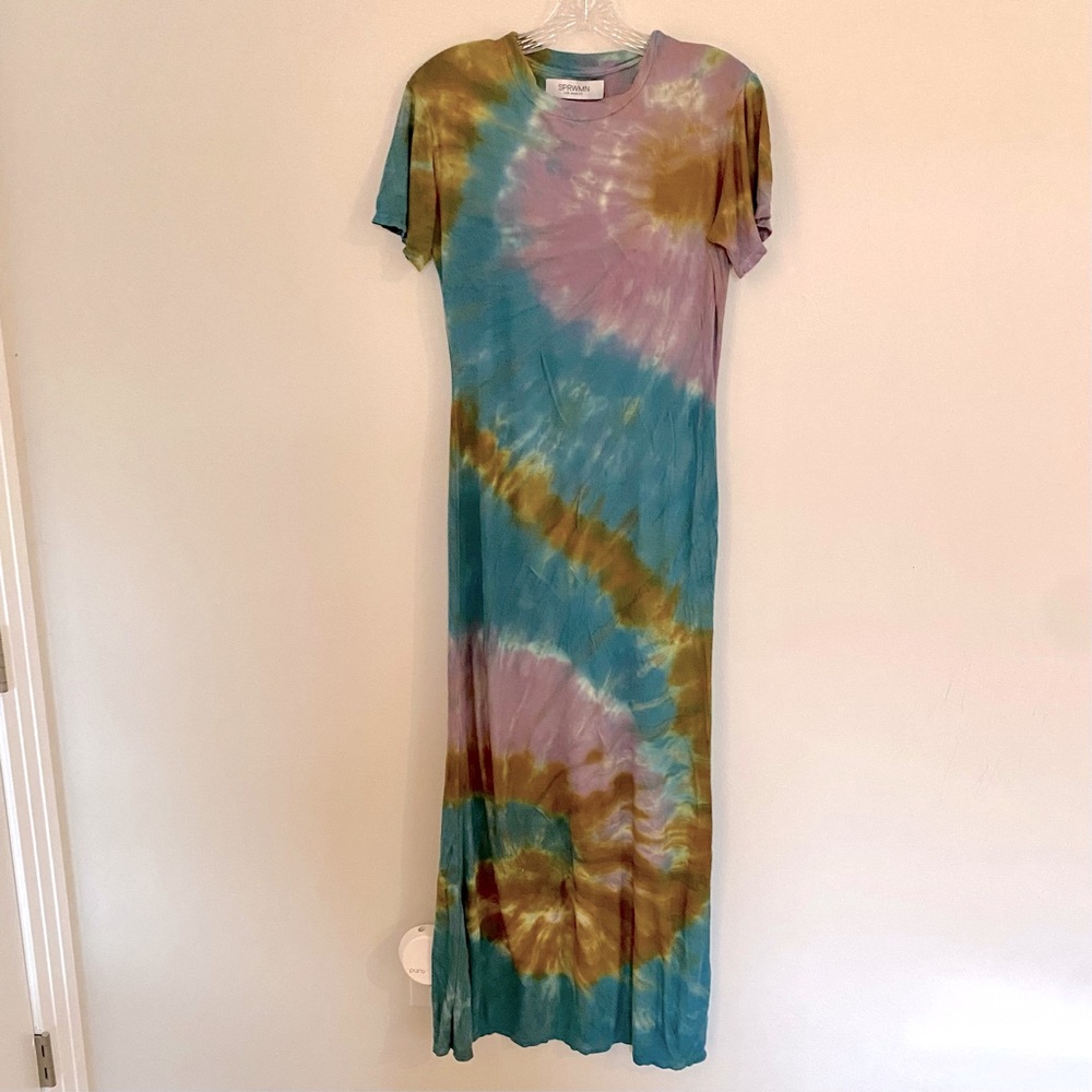 SPRWMN tie dye dress in a fabulous color way!